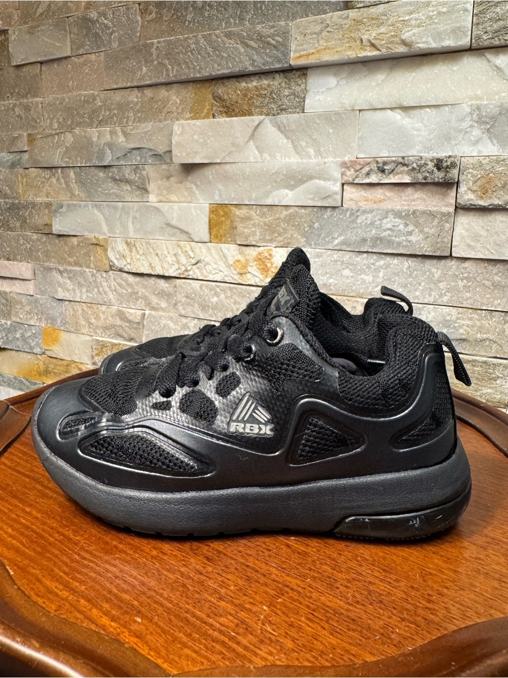 Kids Sz 12  RBX Black Athletic Chunky Sole Sneakers Shoes